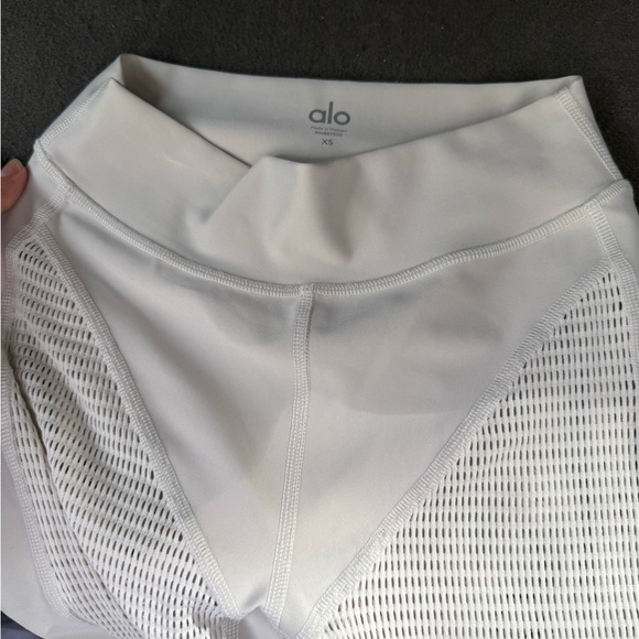 ALO Yoga Pants - ALO Yoga Women's off white Mesh Athletic leggings
